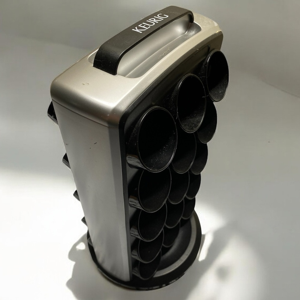 * Keurig Black and Silver Coffee K-cup carousels hold 30 pods